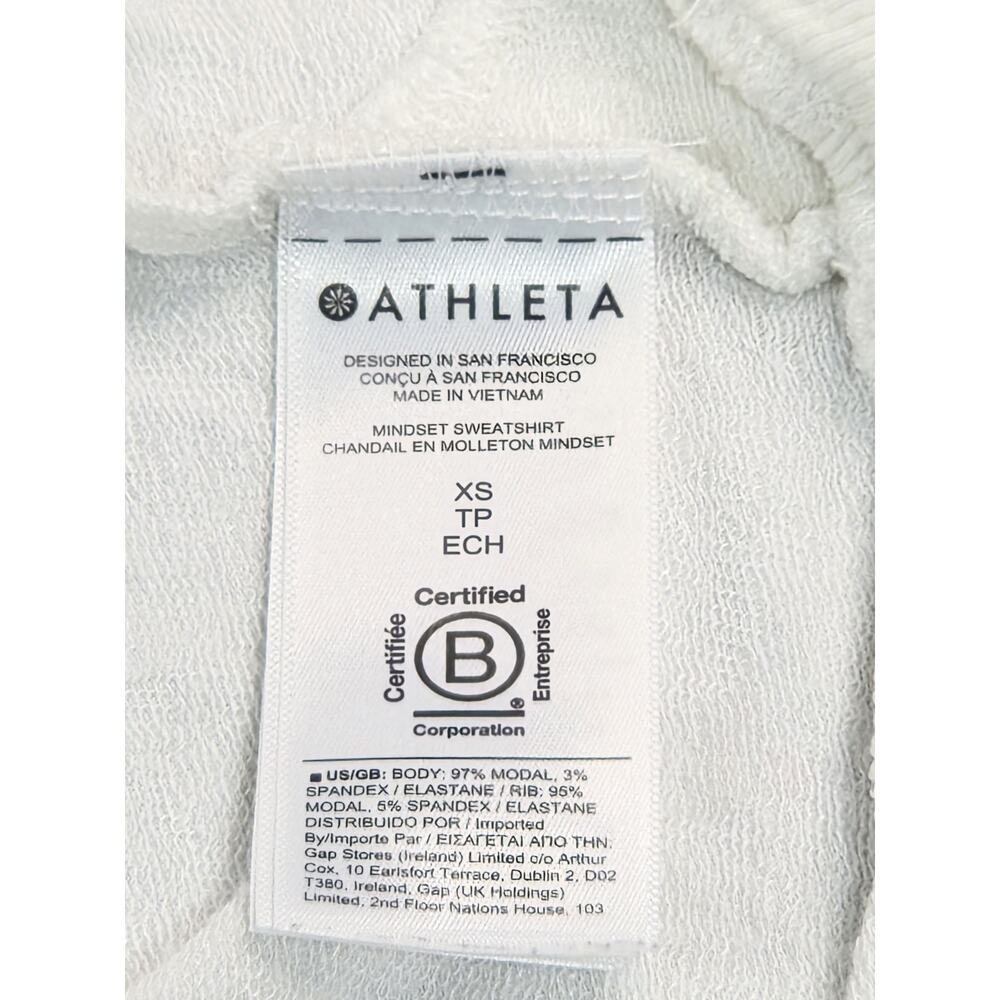 Athleta Women's Size XS White Crew Neck Top Relaxed Fit Yoga Long Sleeve Modal - Picture 6 of 9